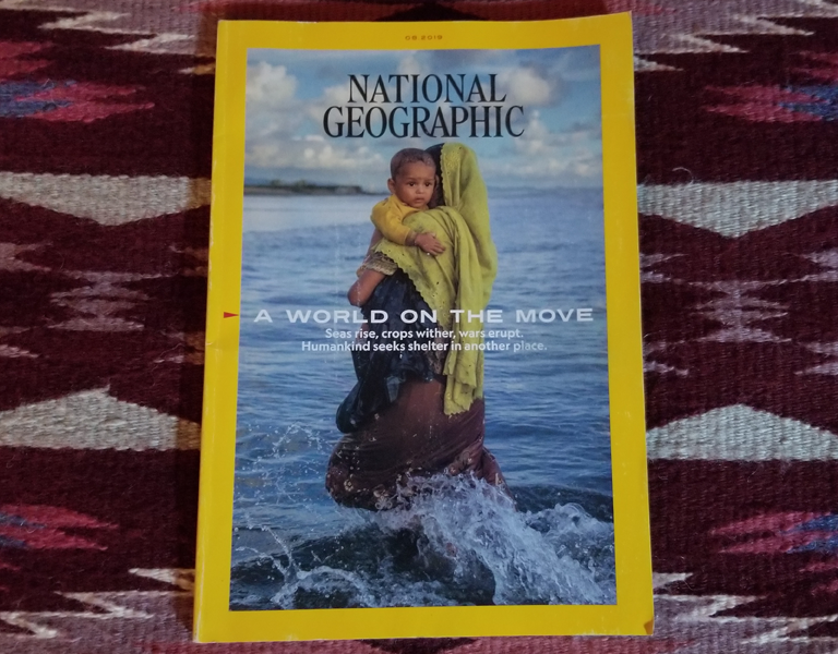 A yellow and black cover of national geographic